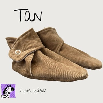 Tan Corduroy Booties - Size A-H