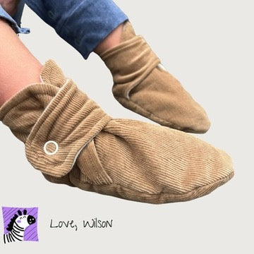 Tan Corduroy Booties - Size A-H