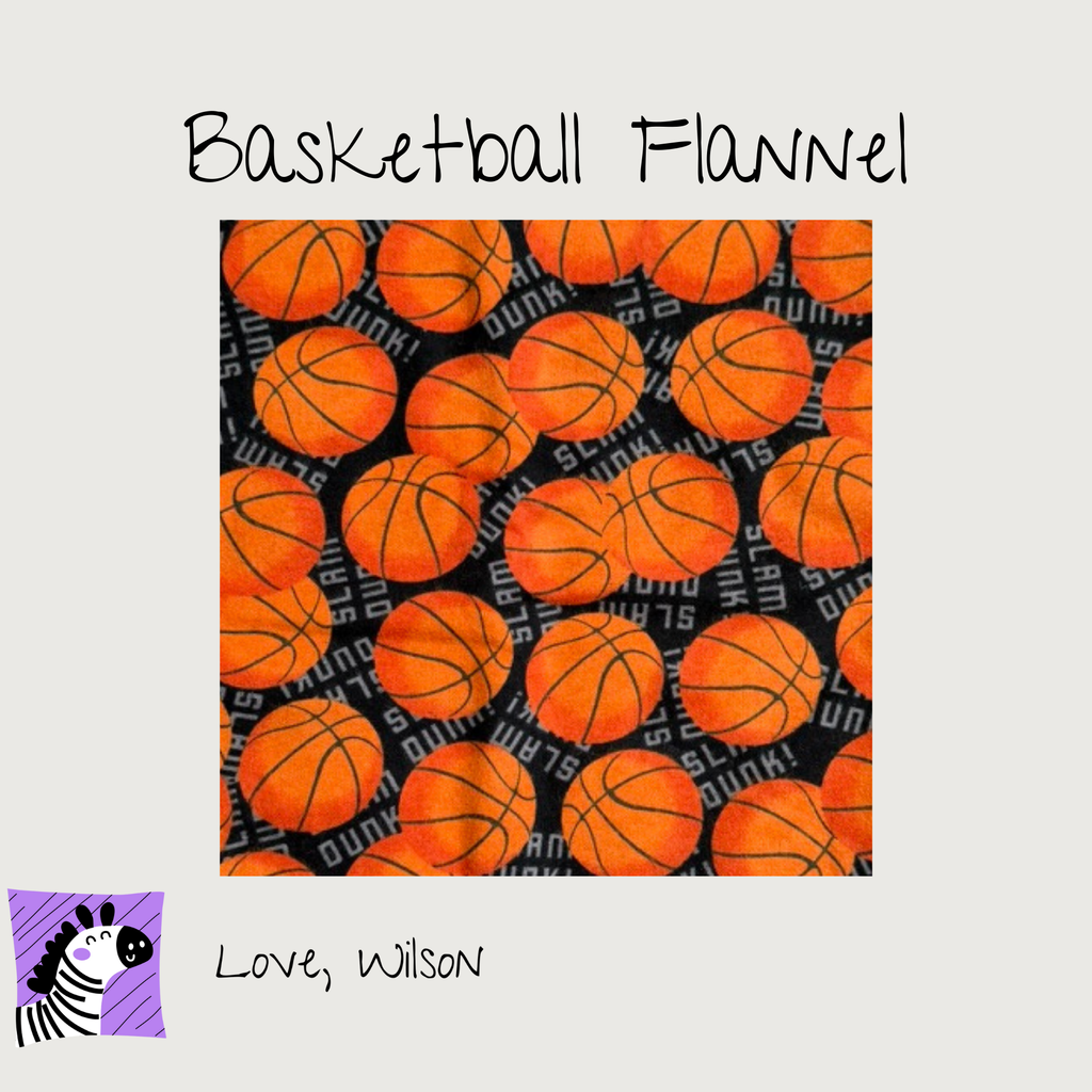 Basketball Flannel Booties - Size A-H