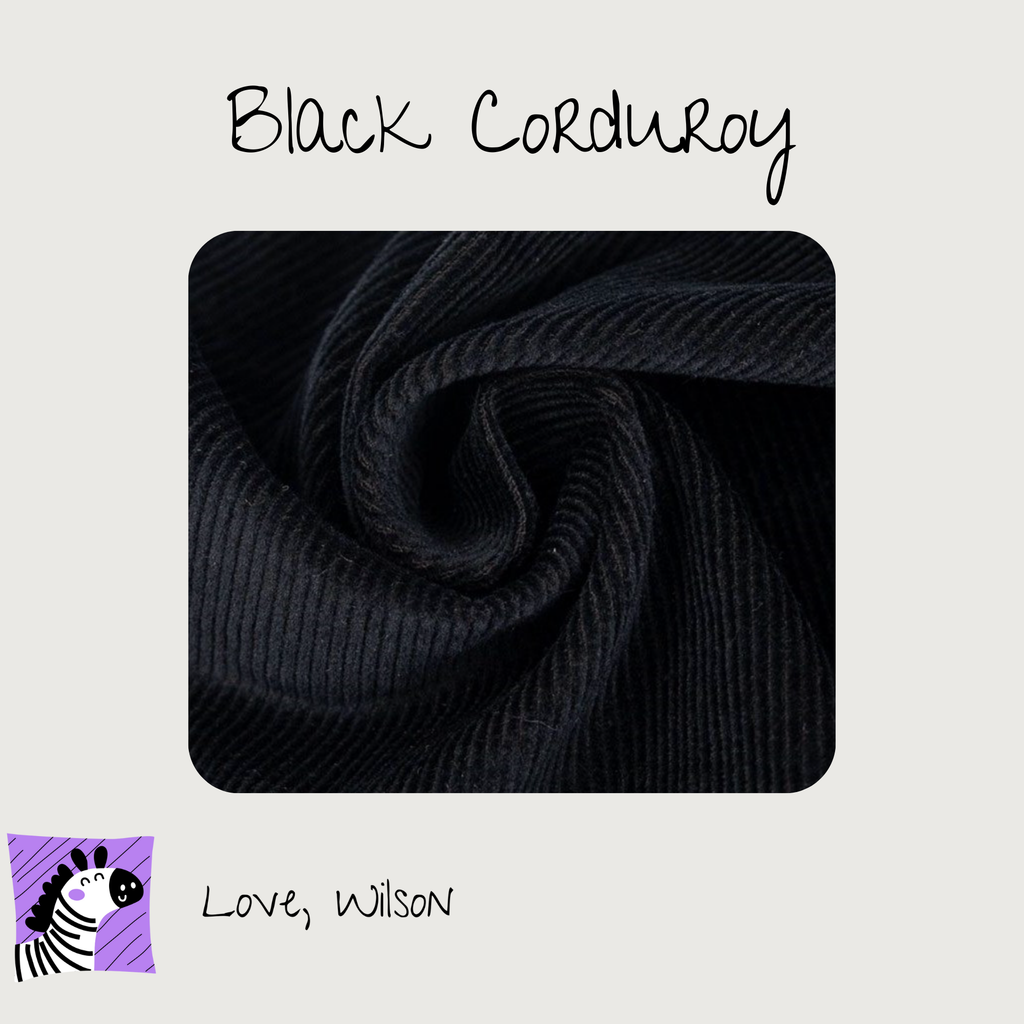 Black Corduroy Booties - Size A-H