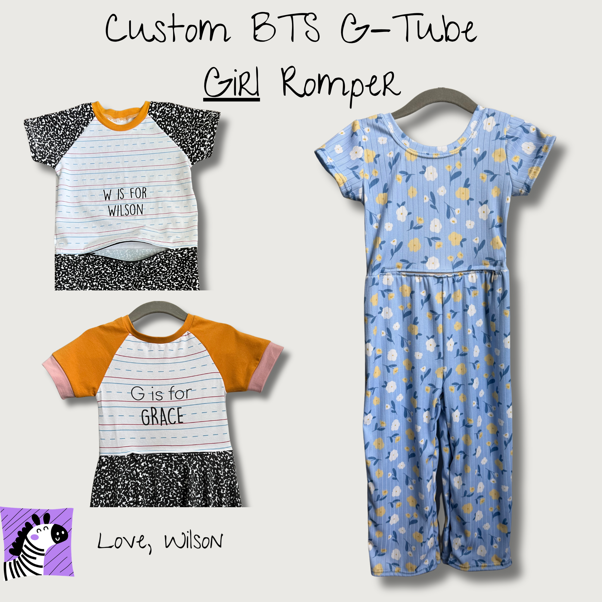 Adaptive Back To School Girls Romper