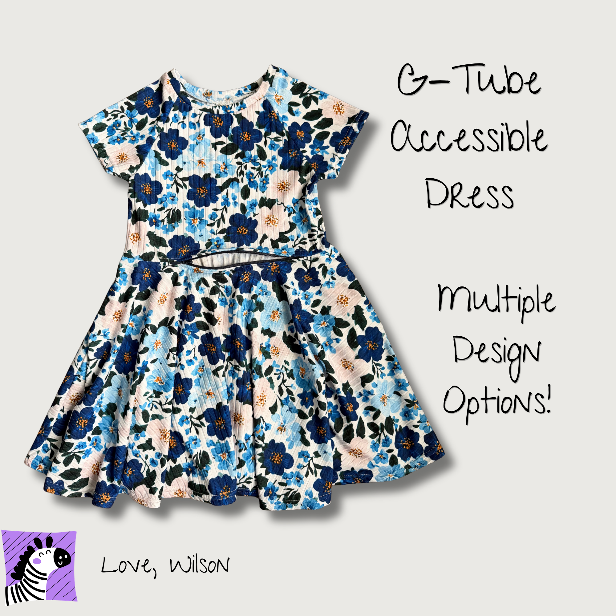 Girls G-Tube Accessible Dress, Size 5+