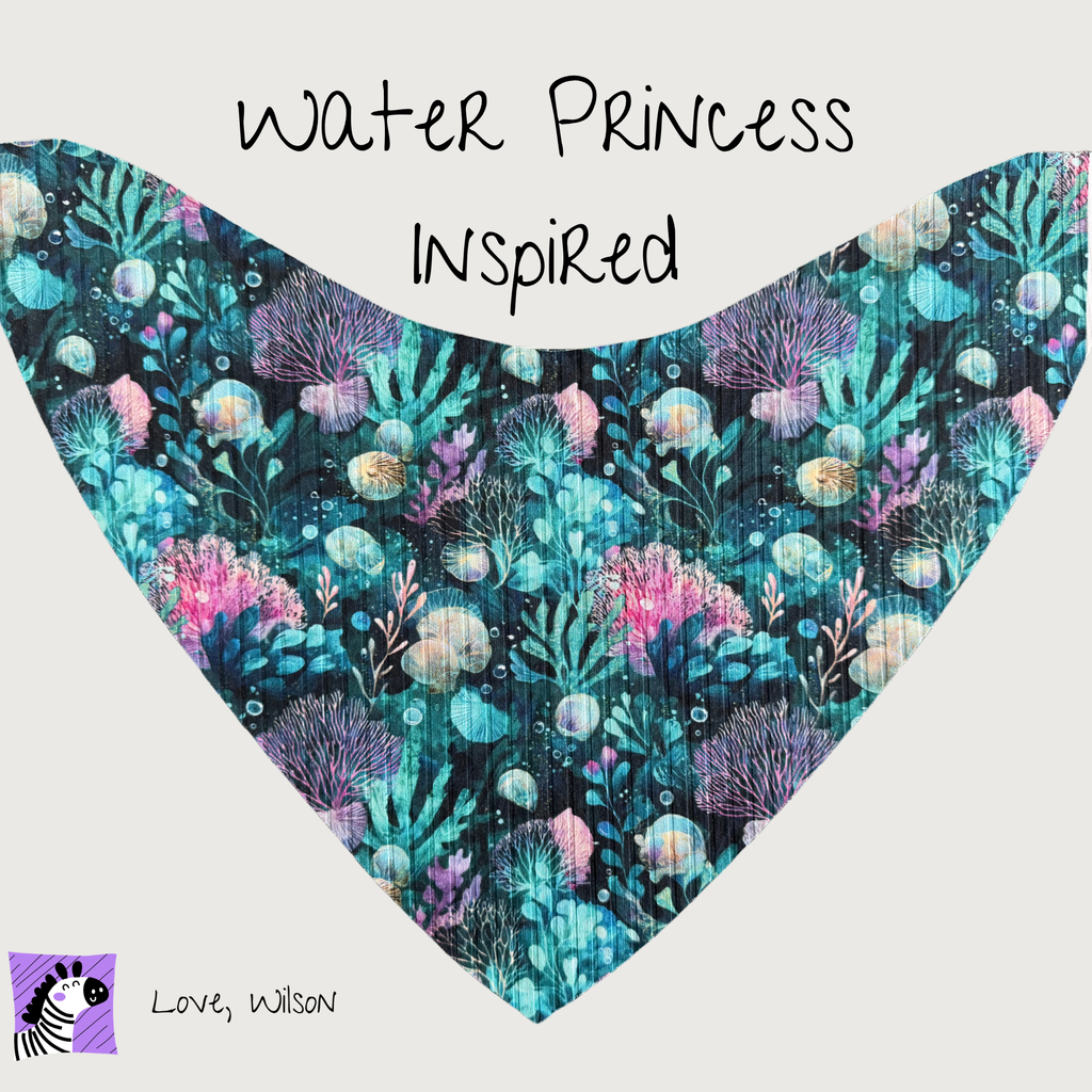 Girls Bibs | Child Size Medium (with super absorbent backing)
