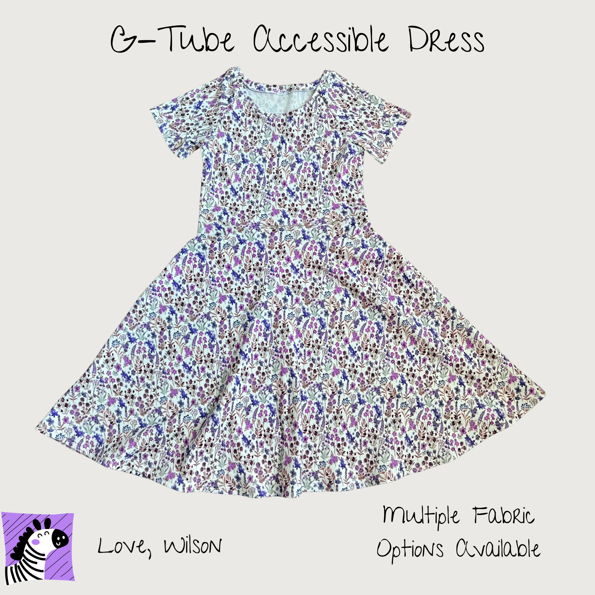 Fall - G-Tube Accessible Dress - Size 5+