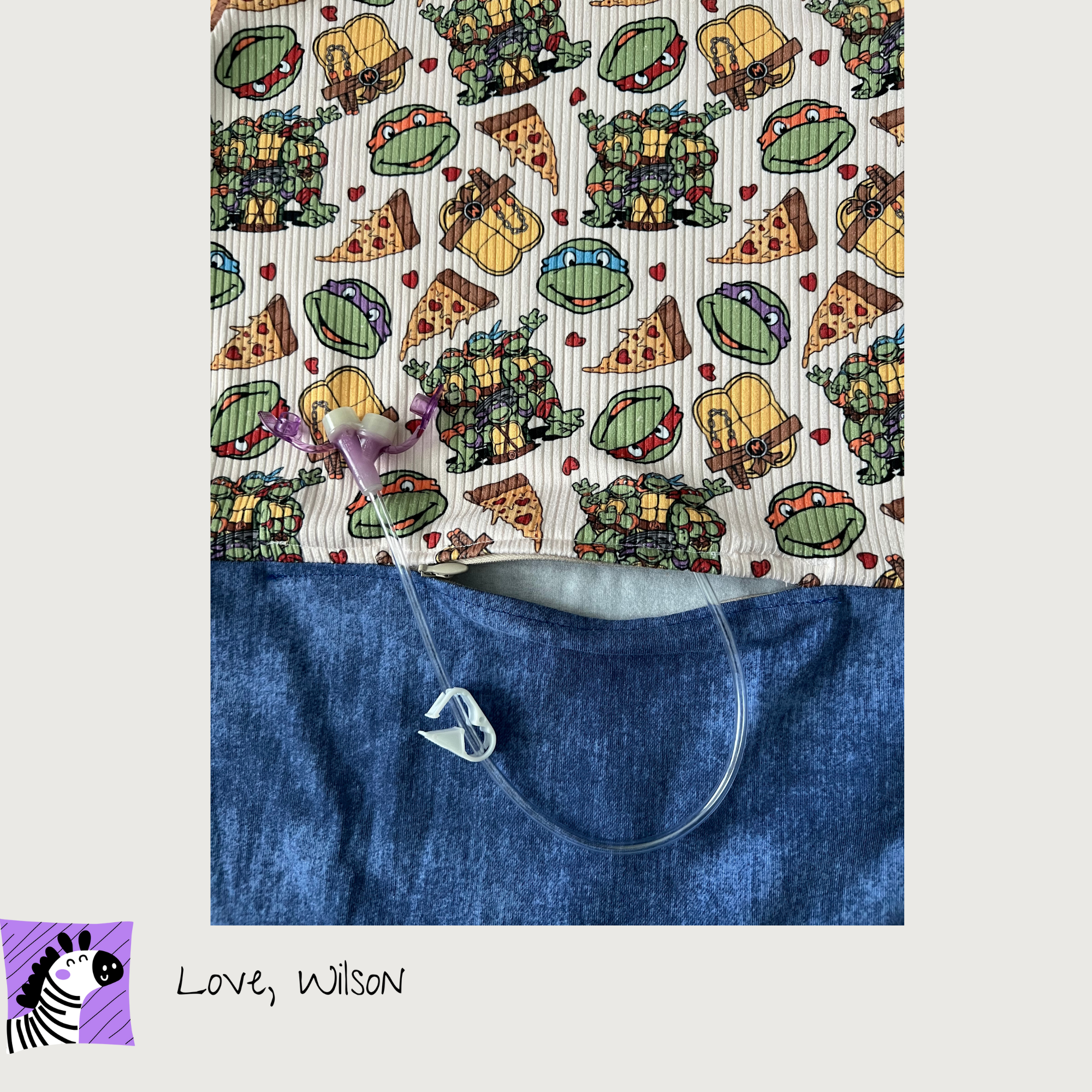 TMNT - G-Tube Accessible Romper