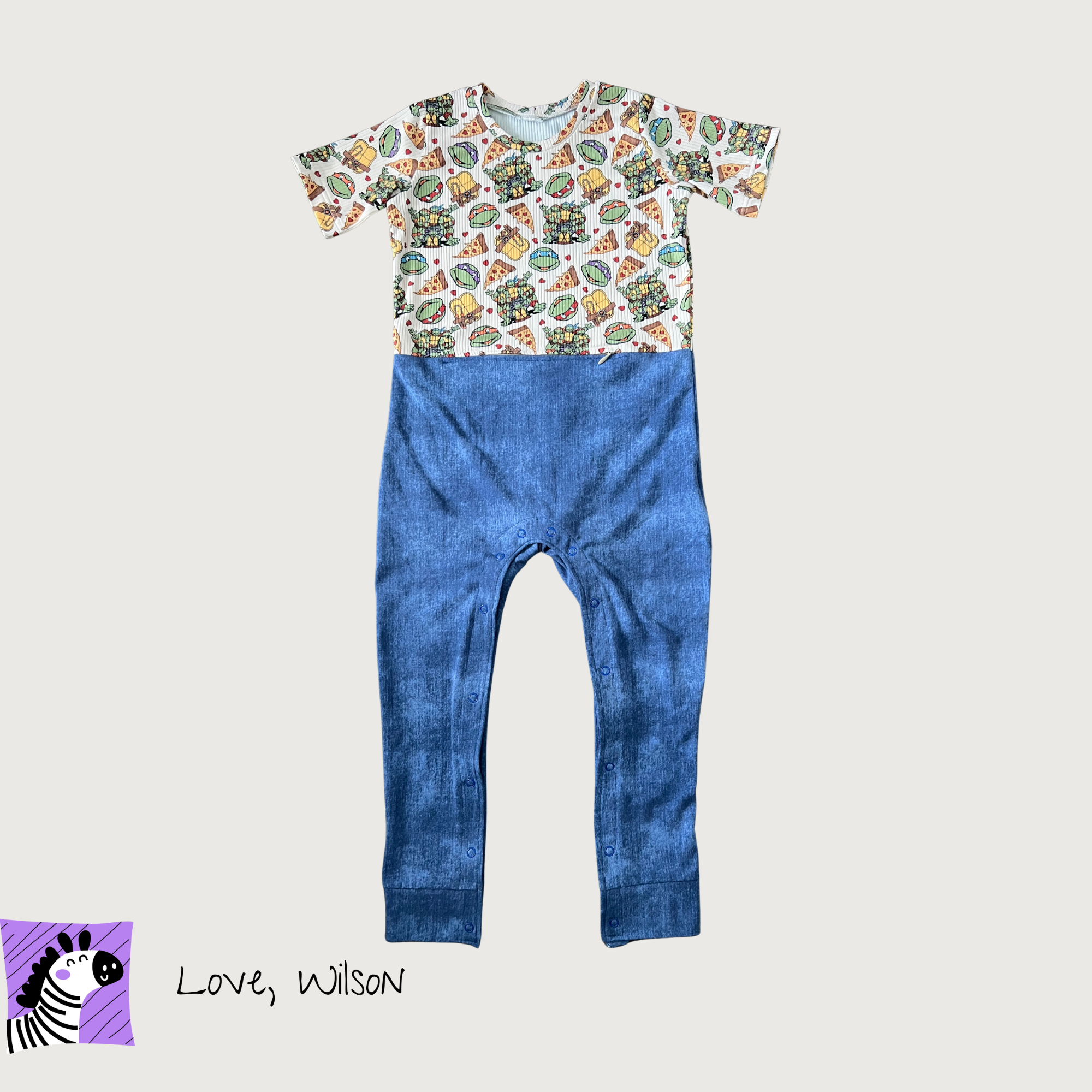 TMNT - G-Tube Accessible Romper