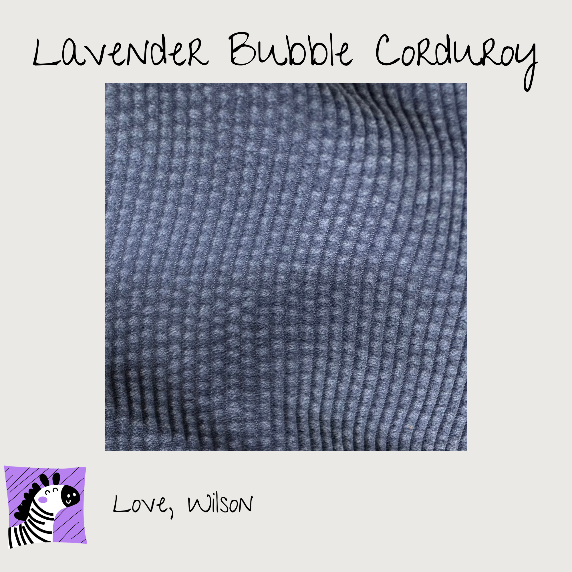 Lavender Bubble Corduroy Booties - Size A-H