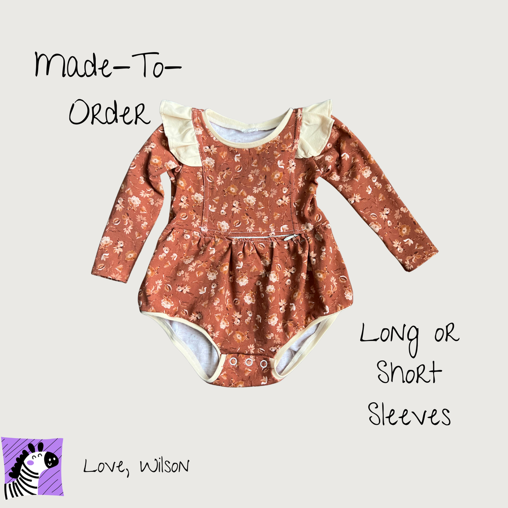 Autumn Garden - G-Tube Accessible Bubble Romper