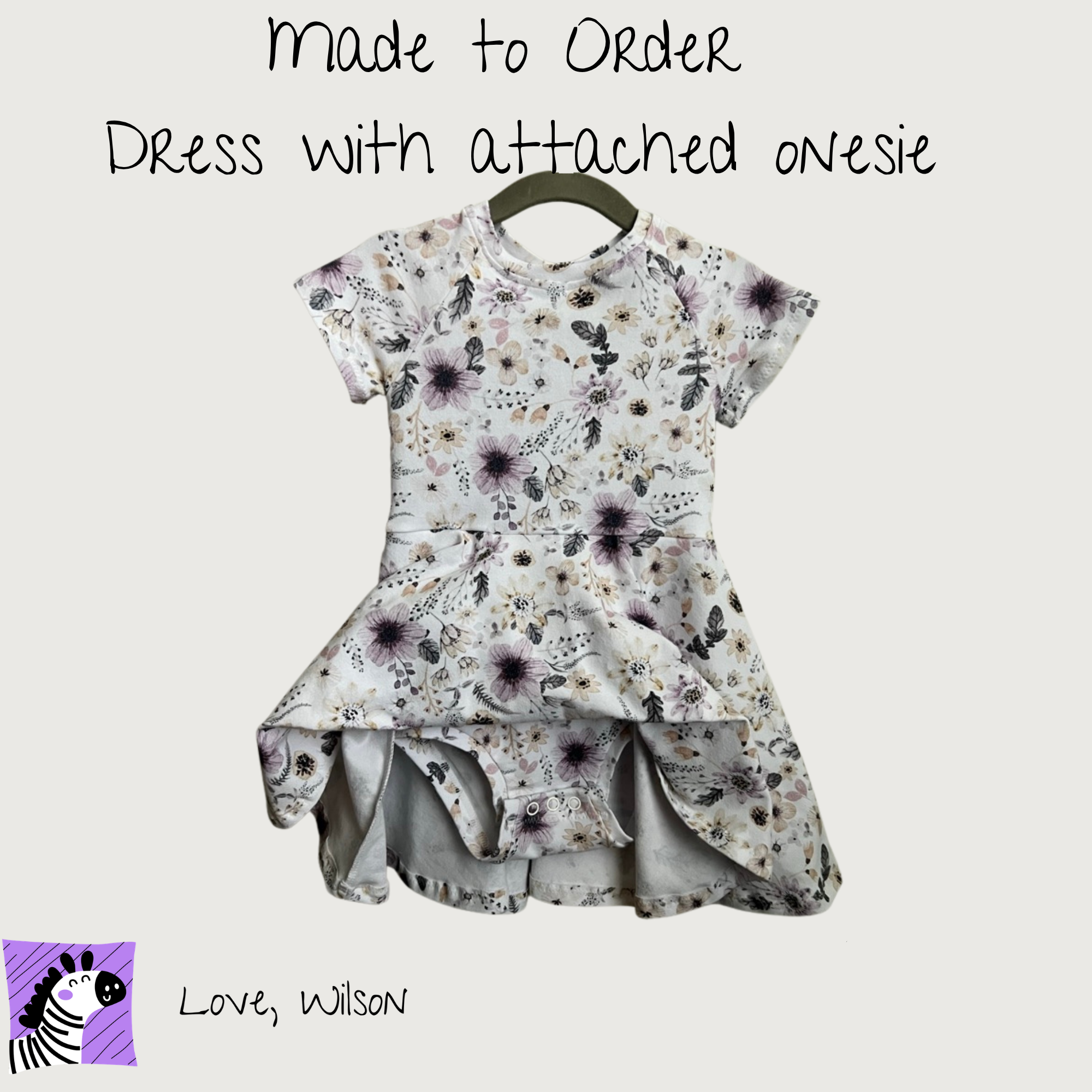 Adaptive Back to School Dress with bodysuit option (Toddler/Little Girl Sizes)
