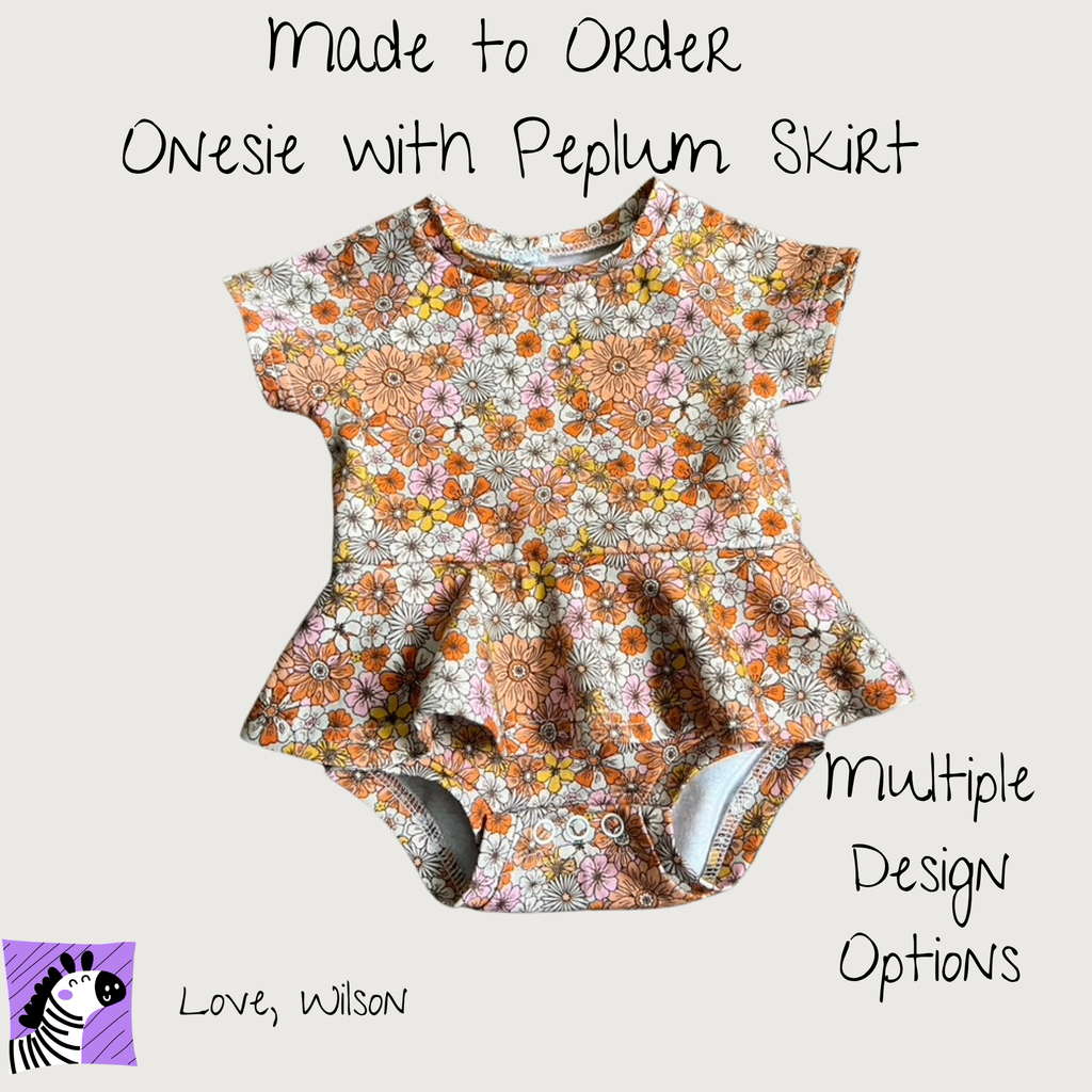 G-tube Accessible Bodysuit w/ Peplum Skirt