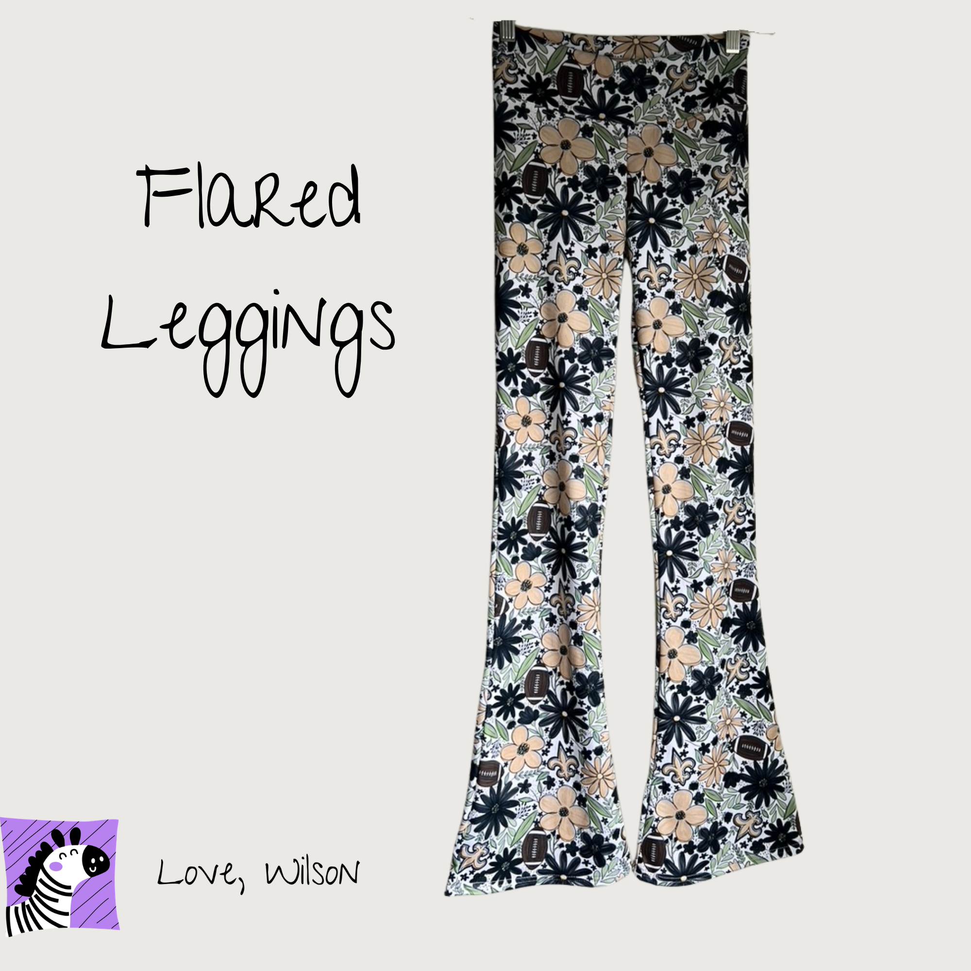 Game Day Girls' Flared Leggings (Pre-Order)
