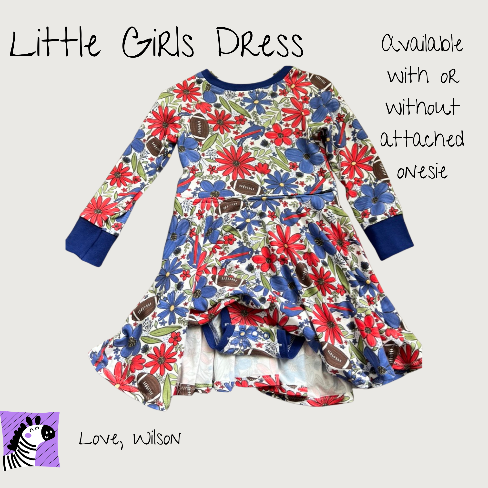 Game Day Baby/Toddler Dress (9Mo-4T) (Pre-Order)