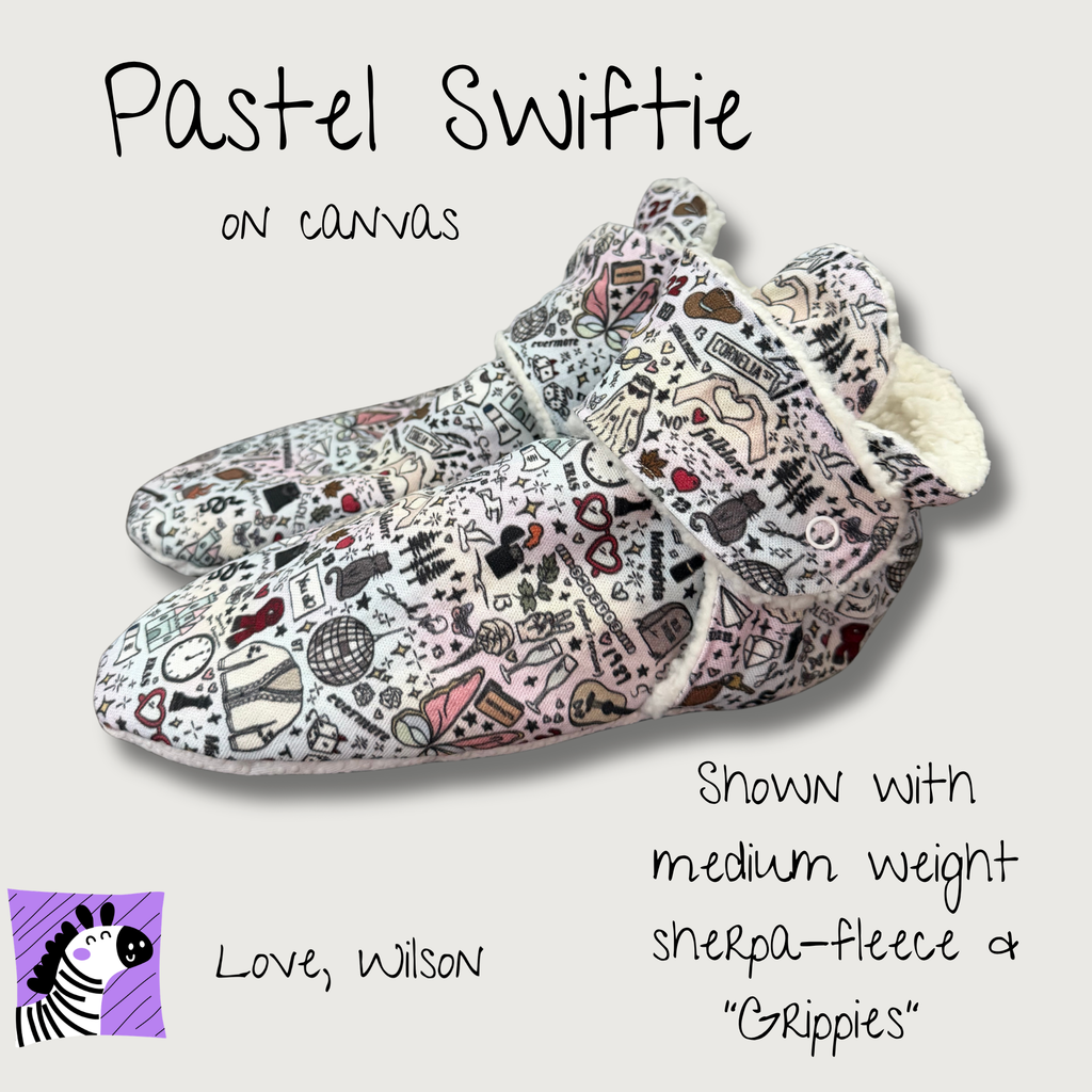 Pastel Swiftie Canvas Booties - Size I-L