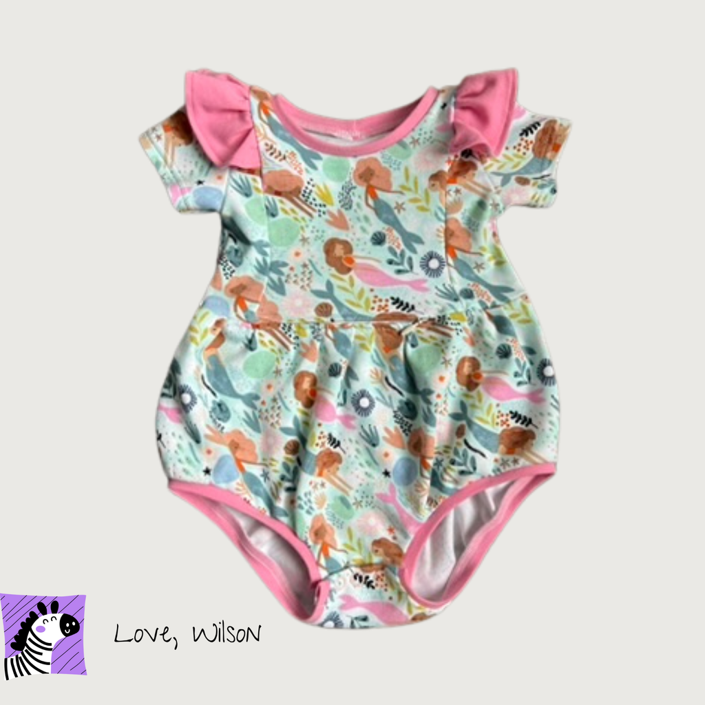 Mermaids - G-Tube Accessible Bubble Romper
