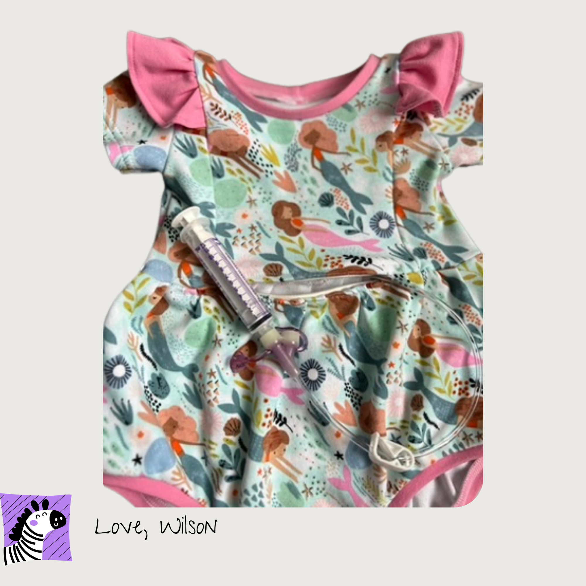 Mermaids - G-Tube Accessible Bubble Romper