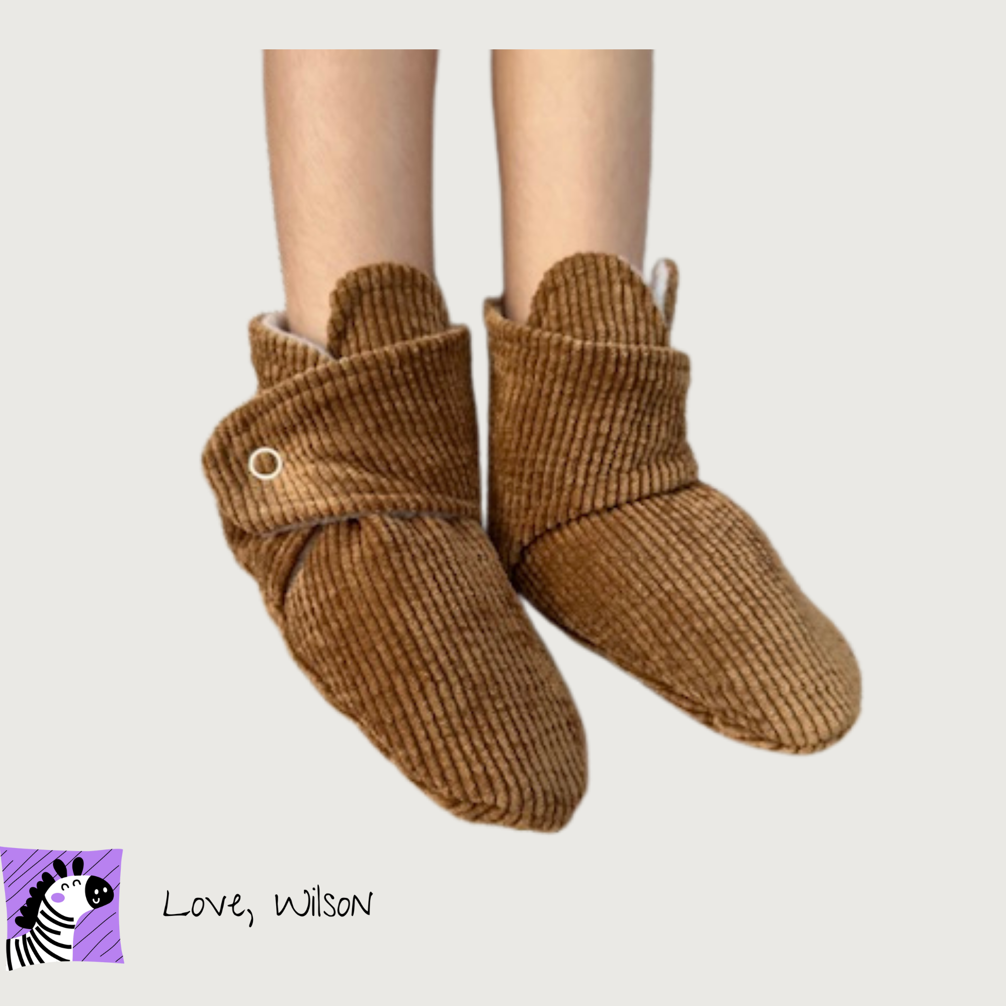 Caramel Corduroy Booties - Size A-H