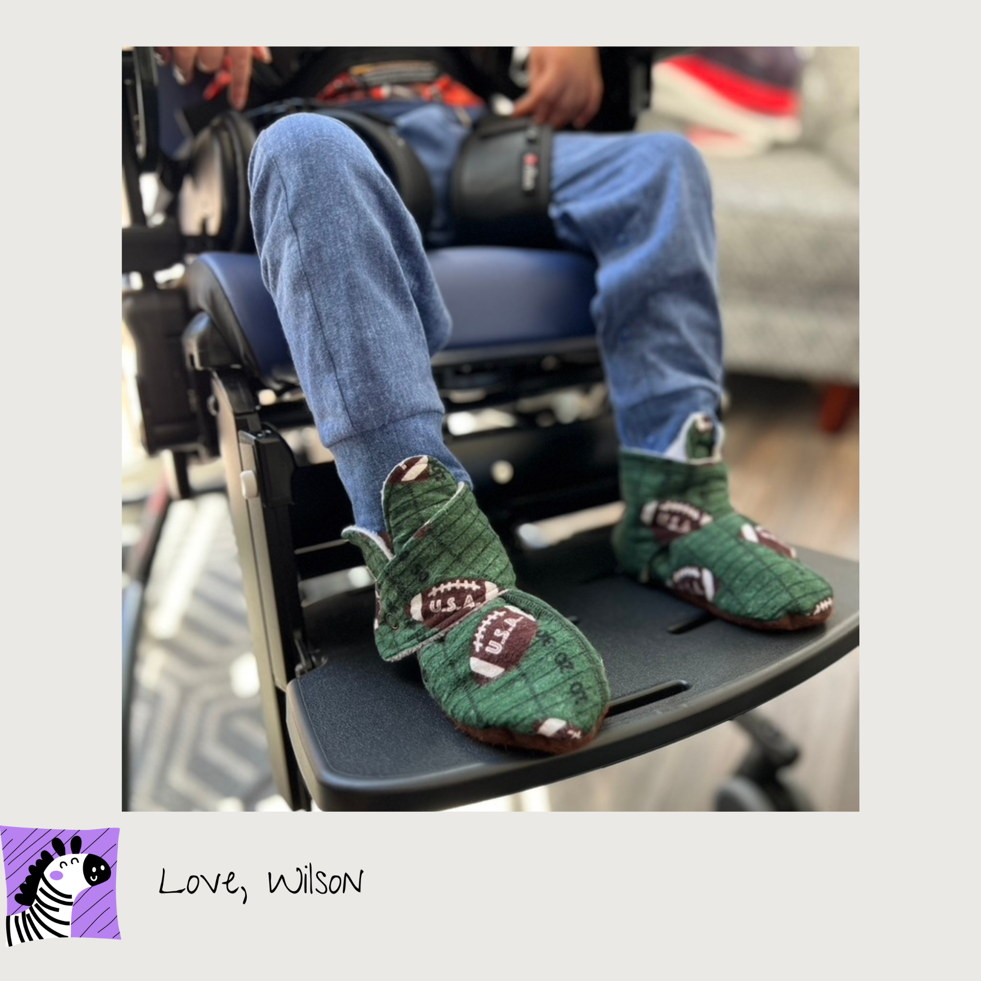 Football Flannel Booties - Size A-H